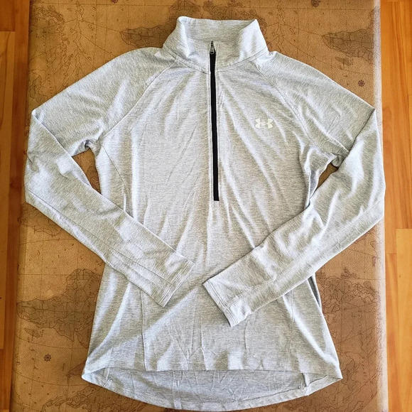 *UNDER ARMOUR,  Size M, 1/4 Zip, Heatgear, light silver grey - Picture 2 of 6
